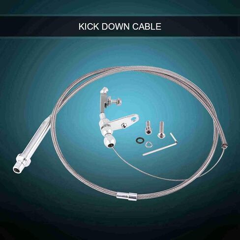 TH350 Kickdown Cable, Silver Stainless Steel Braided Cable TH350 Rebuild Kit, Transmission Shift Cable Compatible with Automotive 350 TH350 Transmission in Saudi Arabia