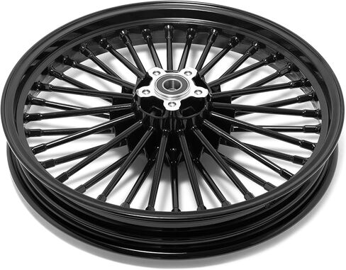 TOFR 19x2.5 Cast Fat Spoke Front Wheel Rim Gloss Black For Harley 2000-2007 Sportster XL 883 1200 XL883 Hugger XLH883 XL883C XL1200C XL883R XL1200R Roadster XL1200S 2001 2002 2003 2004 2005 2006 in Saudi Arabia