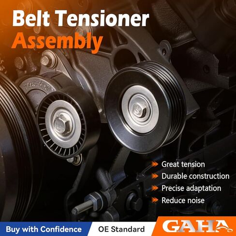GAHA 39298 Belt Tensioner Pulley Assembly, Compatible for Ford 2011-2022 F-150/2011-2012&2015-2017 Mustang V8 5.0L, Replace# BR3E6B209HC, BR3Z6B209H in Kuwait