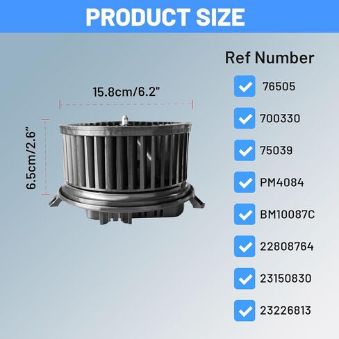 HVAC Heater Blower Motor with Brushless - Compatible with Chevy GMC & Cadillac - Silverado 1500/Sierra 1500 2015-2018, Tahoe/Yukon/Escalade 2015-2020, Replace# 700330 in Saudi Arabia
