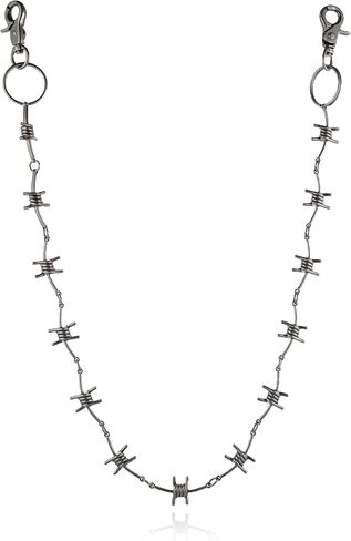 HZMAN Silver Stainless Steel Pants Chain, Hip Hop Punk Goth Wallet Chain for Jeans, Multi-Use Pocket Key Chain, Accessories for Men Women in Saudi Arabia