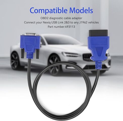 493113 OBD2 Cable Adapter 16 Pin Fits for Nexiq USB Link 2 & Nexiq USB Link 3,Fits for Ford GM Dodge Volvo Mack Isuzu Hino ETC, J1962 Vehicles in Saudi Arabia