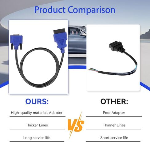 493113 OBD2 Cable Adapter 16 Pin Fits for Nexiq USB Link 2 & Nexiq USB Link 3,Fits for Ford GM Dodge Volvo Mack Isuzu Hino ETC, J1962 Vehicles in Saudi Arabia