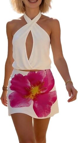 المرأة مثير الساتان الرسن تانك القمم Y2k عالية الرقبة أكمام عارية الذراعين التعادل حتى المحاصيل سترة الحرير Ruched انقطاع الخروج القمم in Kuwait