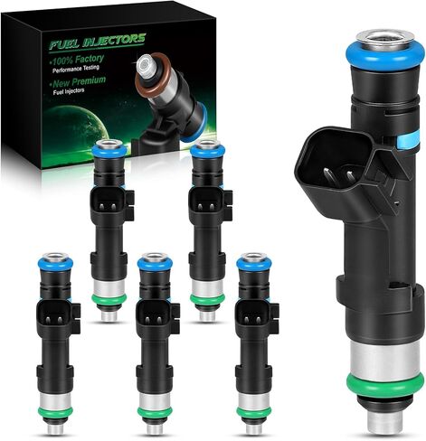 SZKAIDAG 6PCS Automotive 0280158020 Fuel Injector for:-Dodge Dakota, Durango, Nitro; for:-Jeep Commander, Grand Cherokee, Liberty; for:-Mitsubishi Raider; for:-Ram Dakota in Kuwait