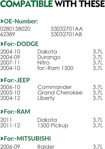 SZKAIDAG 6PCS Automotive 0280158020 Fuel Injector for:-Dodge Dakota, Durango, Nitro; for:-Jeep Commander, Grand Cherokee, Liberty; for:-Mitsubishi Raider; for:-Ram Dakota in Kuwait