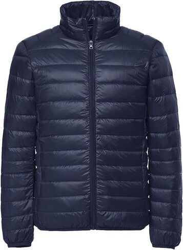 سترة منتفخة للرجال خفيفة الوزن ودافئة ومعاطف منتفخة مقاومة للرياح وسترة معزولة للمشي لمسافات طويلة والسفر in Kuwait