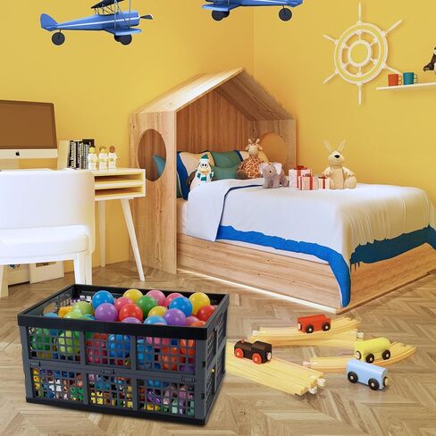 صندوق تخزين بلاستيكي قابل للطي سعة 42 لتر، صندوق تخزين قابل للطي، 4 عبوات in Kuwait