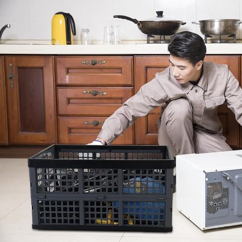 صندوق تخزين بلاستيكي قابل للطي سعة 42 لتر، صندوق تخزين قابل للطي، 4 عبوات in Kuwait