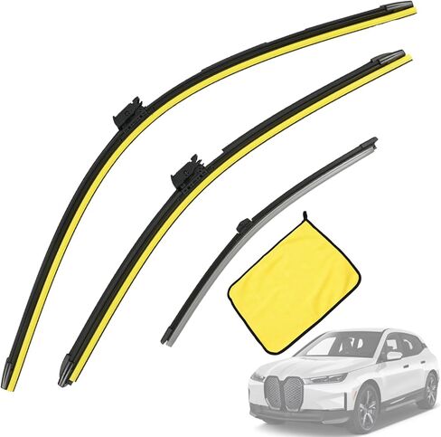 شفرات مساحات الزجاج الأمامي والخلفي 61615A0B571 متوافقة مع شفرات المساحات BMW iX I20 2021 2022 2023 2024 2025، 22 بوصة و28 بوصة in Saudi Arabia
