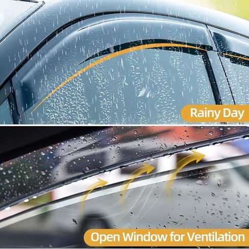 New 4pcs Tape-On Side Window Visor Deflectors for Rogue 2014-2020 Sedan Smoke Tinted Rain Guards Shield Shade in Saudi Arabia