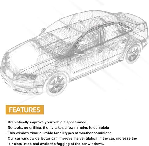 New 4pcs Tape-On Side Window Visor Deflectors for Rogue 2014-2020 Sedan Smoke Tinted Rain Guards Shield Shade in Saudi Arabia