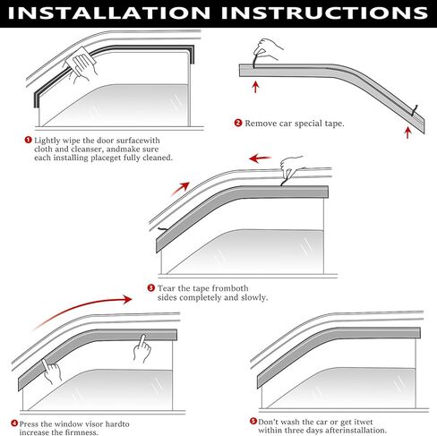 New 4pcs Tape-On Side Window Visor Deflectors for Rogue 2014-2020 Sedan Smoke Tinted Rain Guards Shield Shade in Saudi Arabia