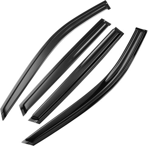 New 4pcs Tape-On Side Window Visor Deflectors for Rogue 2014-2020 Sedan Smoke Tinted Rain Guards Shield Shade in Saudi Arabia