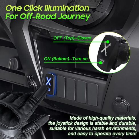 قطعتان من مصابيح سوط ليزر LED مطورة للشاحنات جنبًا إلى جنب/UTV/ATV/الشاحنات، شعاع مركز فائق السطوع، مصابيح الطرق الوعرة RGBW مع التطبيق/جهاز التحكم عن بعد/مفتاح الروك، IP68 مقاوم للماء 12 فولت تيار مستمر in Kuwait