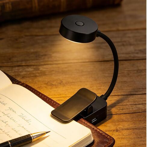 Reading Book Light for Bed, Adjustable LED Desk Lamp with Clamp, for Reading and Study, Compact Portable USB Desk Lamp(Black) in Saudi Arabia