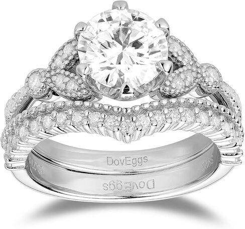 DovEggs Moissanite Wedding Band for Women, Half Eternity Band 1.3mm FGH Color Heart Arrows Cut Created Moissanite Engagement Ring Wedding Rings 14k Gold QUALITY Sterling Silver in Saudi Arabia