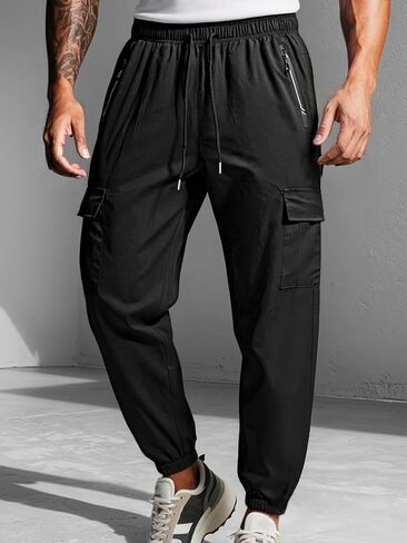 Men's Black Classic Casual Trousers - Premium Comfort Fit, Versatile Everyday Wear for Business Smart and Daily Us in Saudi Arabia