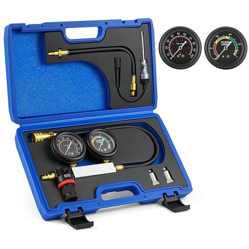 Orion Motor Tech Cylinder Leak Down Tester Kit, Dual-Gauge Automotive Engine Leakage Tester for Petrol Engines, Adjustable Leakdown Diagnostic Detector Tool Kit with Spark Plug Tester Adapters in Saudi Arabia