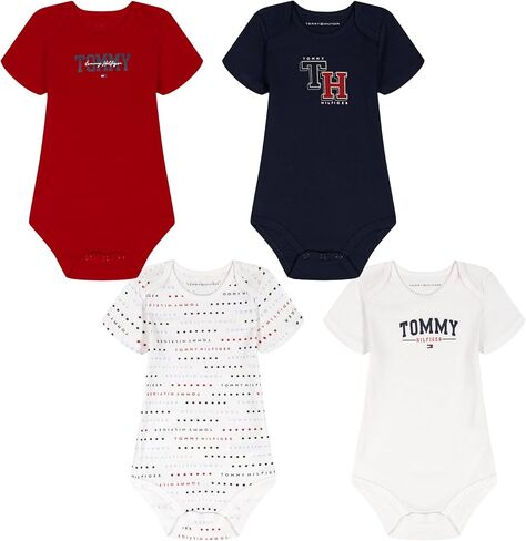 Tommy Hilfiger 4 Pack Short Sleeve Bodysuit in Saudi Arabia