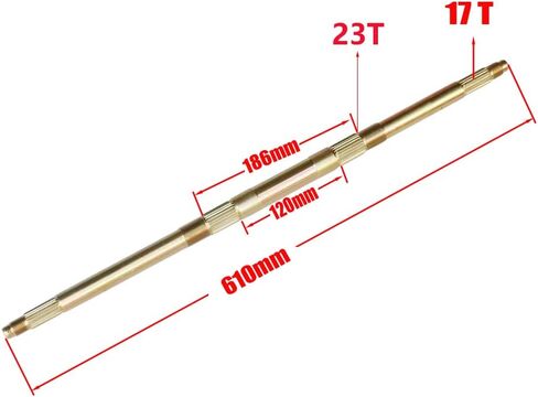 610mm Rear Axle Compatible with 49cc 50cc 110cc 125cc Electric Kids Go Kart ATV Quad Bike Scooter Parts in Kuwait