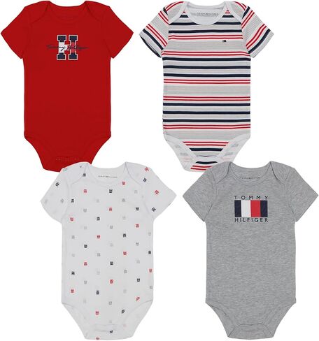 Tommy Hilfiger 4 Pack Short Sleeve Bodysuit in Saudi Arabia