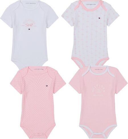 Tommy Hilfiger 4 Pack Short Sleeve Bodysuit in Saudi Arabia