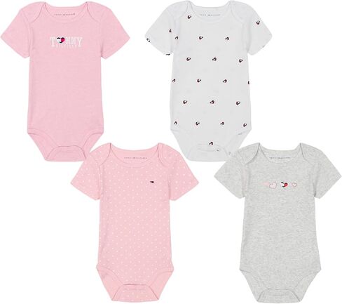 Tommy Hilfiger 4 Pack Short Sleeve Bodysuit in Saudi Arabia
