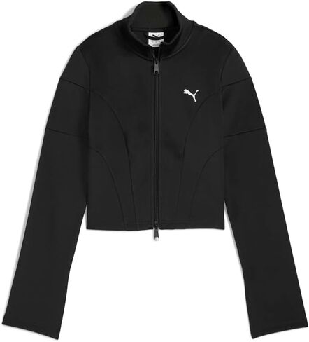 PUMA Womens Dare To Slim Cropped Athletic Outerwear Casual - Black in Saudi Arabia