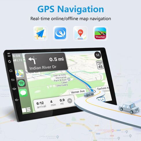 ستيريو راديو السيارة لسيارة Chevy Aveo Sonic 2011 2012 2013 2014 2015 مع نظام Android Auto Carplay اللاسلكي 2G+32G 9 بوصة Android 13 شاشة تعمل باللمس مع SWC WiFi GPS Navigation DSP Bluetooth كاميرا احتياطية مجانية in Kuwait