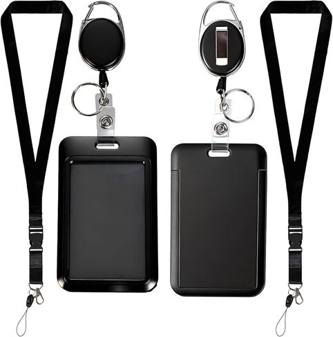 6-Piece ID Badge Holder Set,2 Pack Breakaway Lanyards,2 Pack Retractable Badge Reel Clip with Keyking,2-Pack Vertical Cruise Ship Cards Holder in Saudi Arabia