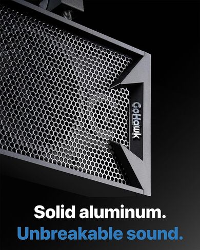 GoHawk 15 Inch UTV Sound Bar, Bluetooth ATV Soundbar with RGB Lights, IP66 Waterproof Golf Cart Sound Bar, SXS SoundBar Compatible with Polaris RZR Can-Am w/FM Radio, Fits 1.5"–2.25" Roll Cages in Kuwait