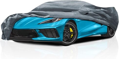 5 Layer Car Cover for 2023-2026 Chevy Corvette C8 with Small Spoiler, Semi Custom Fit Full Coverage Pollution, Dust, Sun, Snow, Rain, Hail All Weather Protection, Breathable in Saudi Arabia