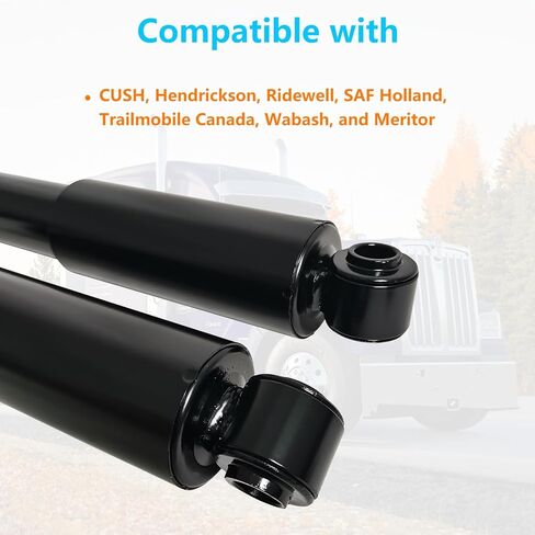 2 Pack 85000 Heavy Duty Rear Shock Absorbers Fit for CUSH Hendrickson Intraax Vantraax Ridewell Trailmobile Trailer Air Suspensions #65416 in Kuwait