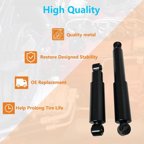 2 Pack 85000 Heavy Duty Rear Shock Absorbers Fit for CUSH Hendrickson Intraax Vantraax Ridewell Trailmobile Trailer Air Suspensions #65416 in Kuwait