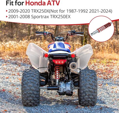 JAVIK ممتص الصدمات الخلفي باللون الأحمر لسيارة Honda 2001-2020 TRX250X Sportrax TRX250EX O.E.M#52400-HN6-003 in Kuwait