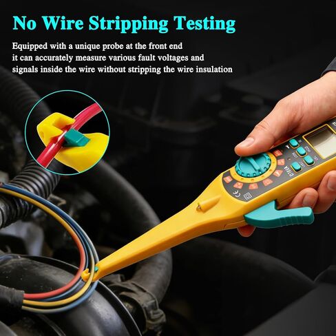 جهاز اختبار دائرة السيارات مع مسبار خطاف، جهاز قياس رقمي متعدد 4 في 1، جهاز اختبار كهربائي تلقائي للتيار المستمر/التيار المتردد، مقاومة استمرارية الجهد الكهربي للبطارية، جهاز اختبار الصمام الثنائي للبطارية مع شاشة لإصلاح شاحنة السيارة in Kuwait