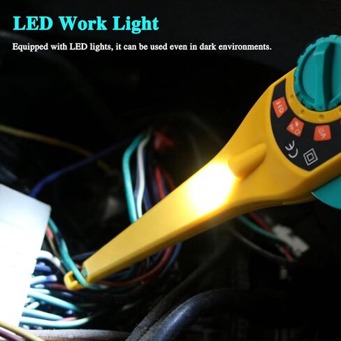 جهاز اختبار دائرة السيارات مع مسبار خطاف، جهاز قياس رقمي متعدد 4 في 1، جهاز اختبار كهربائي تلقائي للتيار المستمر/التيار المتردد، مقاومة استمرارية الجهد الكهربي للبطارية، جهاز اختبار الصمام الثنائي للبطارية مع شاشة لإصلاح شاحنة السيارة in Kuwait