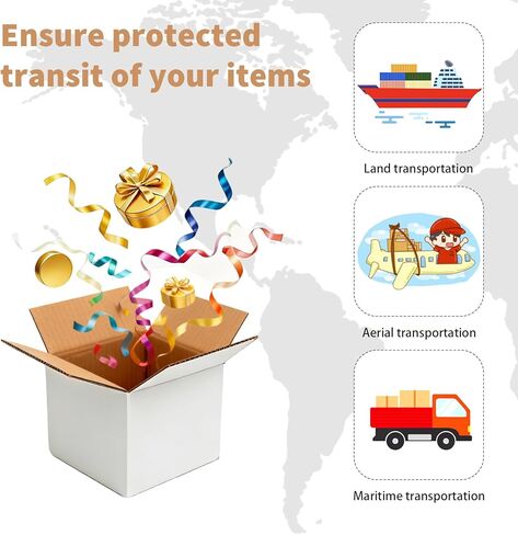 80 Pcs Shipping Boxes White Corrugated Cardboard Packing Boxes for Packaging, Mailing, and Moving Small Business Storage (4x4x4 Inch) in Kuwait