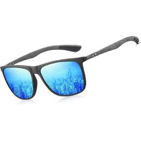 نظارات شمسية مستقطبة HAOLOTA للرجال من ألياف الكربون وإطار TR90، نظارات شمسية مربعة خفيفة الوزن حماية من الأشعة فوق البنفسجية 400 للقيادة in Kuwait