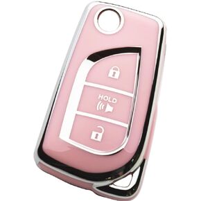 Tautrofen Key Fob Cover Compatible with Toyota 2018-2024 RAV4 LE CHR C-HR Smart Key in Kuwait