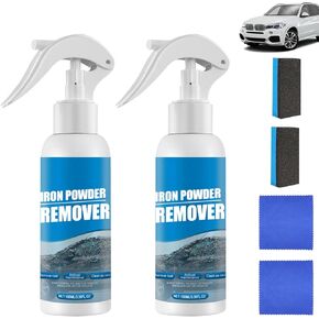 قطعتان من بخاخ إزالة الصدأ للسيارة، مزيل مسحوق الحديد، بخاخ مزيل الصدأ الفوري، منظف طلاء متعدد الوظائف لصيانة السيارة، مسحوق رش مزيل الصدأ، تنظيف الحديد، مزيل مسحوق الحديد للسيارة (100 مل) in Kuwait