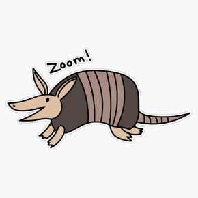 ملصق فينيل ممتص الصدمات مغناطيسي قابل لإعادة الاستخدام من Zoom Armadillo مقاس 5 بوصة in Saudi Arabia