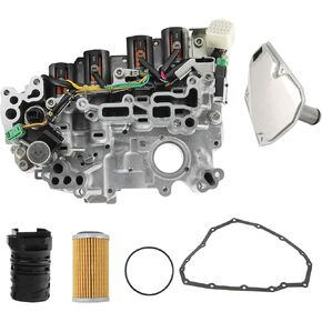 RE0F11A JF015E CVT جسم صمام ناقل الحركة مع ملفات لولبية وفلتر مجموعة حشية وعاء الزيت لنيسان سنترا 2013-2019، فيرسا 2012-2019، لشفروليه سبارك 2013-2015، لميتسوبيشي سوزوكي # 31705-X428E in Kuwait