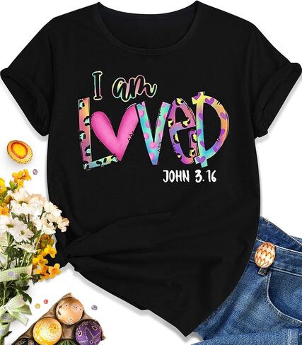 EUOW Easter Bunny Shirt for Women Cute Rabbit Graphic T Shirt Funny Short Sleeve Happy Easter Tee Tops in Saudi Arabia