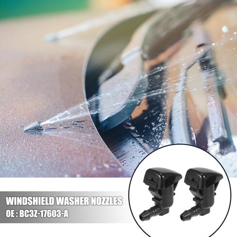 X AUTOHAUX 4pcs BC3Z-17603-A Windshield Washer Sprayer Nozzle Single Hole for Ford F250 F350 F450 F550 Super Duty 2011-2016 in Saudi Arabia