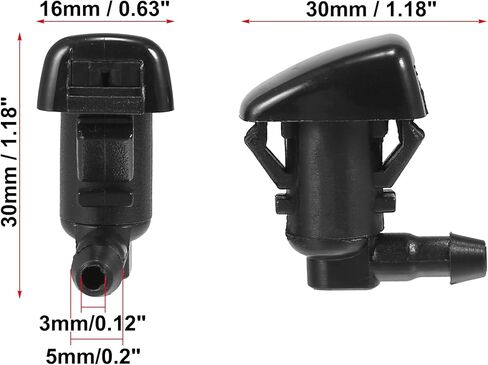 X AUTOHAUX 4pcs BC3Z-17603-A Windshield Washer Sprayer Nozzle Single Hole for Ford F250 F350 F450 F550 Super Duty 2011-2016 in Saudi Arabia