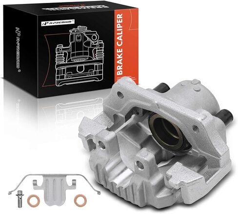 A-Premium Disc Brake Caliper Assembly with Bracket Compatible with BMW E46 Series 325i/325xi 2006, E90 Series 328i/328xi 2007 - Front Right Passenger, Replace# 34116769092 in Saudi Arabia
