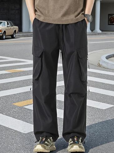 Men's Casual Cargo Pants Relaxed Fit with Pockets for Outdoor Hiking Joggers in Saudi Arabia