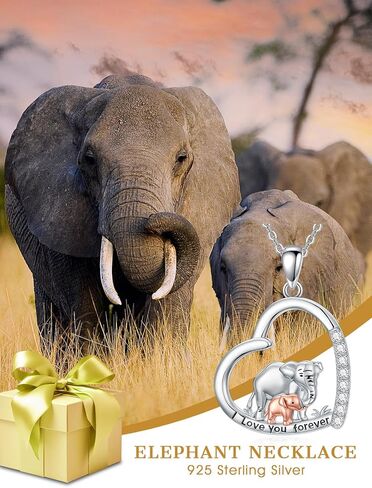 Midari Highland Cow/Fox/Elephants/Dinosaur/Cardinal/Black Cat/Lion Necklace for Women 925 Sterling Silver Animal Heart Jewelry for Women Mom Friends in Saudi Arabia
